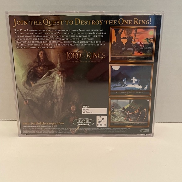 Lord of the Rings: The Fellowship of the Ring (PC CD-ROM 2002) Two disc Set - Picture 2 of 4